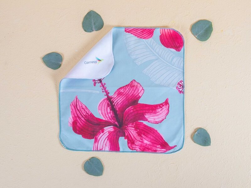 Toalla Facial de Microfibra Flor Vermelha